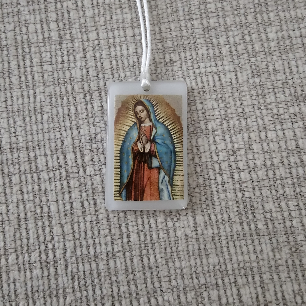 Religious Pendant with Blue and Gold Accents